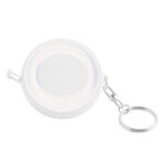 LLAVERO C/FLEXOMETRO 1 M. TRASLUCIDO DOM LLF4680 BLANCO (PLÁSTICO / A150123 /  ARTICULOS PROMOCIONALES)