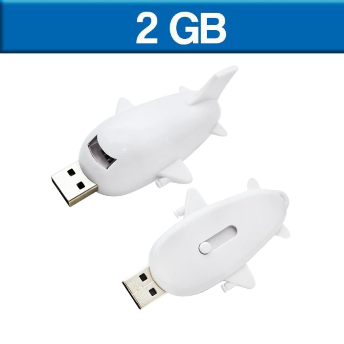 MEMORIA USB AVION 2GB (USB049-U) BLANCO - Image 1