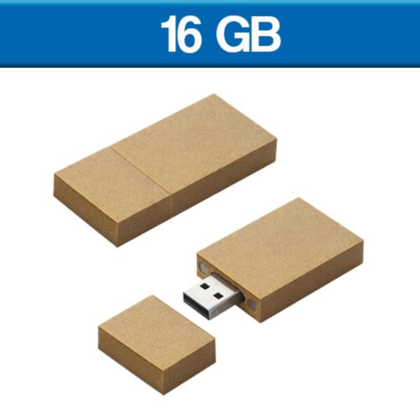 MEMORIA USB CARTON 16GB (USB224-U) ECOLÓGICA