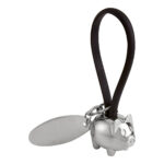 LLAVERO PUERQUITO CON PLACA NEGRO M 2050 N (HULE / METAL) - Image 4