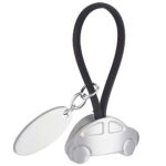 LLAVERO AUTO CON PLACA NEGRO M 2080 N (HULE / METAL)