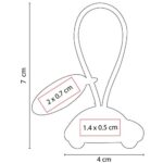 LLAVERO AUTO CON PLACA NEGRO M 2080 N (HULE / METAL) - Image 3