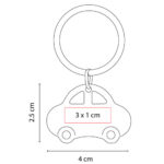 LLAVERO CARRO ELEUSIS PLATA M 63270 S (METAL) - Image 3