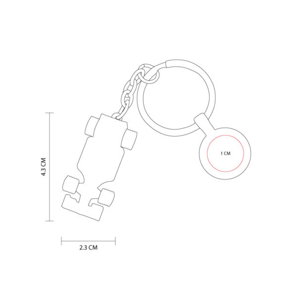 LLAVERO OVERCUT NEGRO M 7777 N (METAL) - Imagen 3