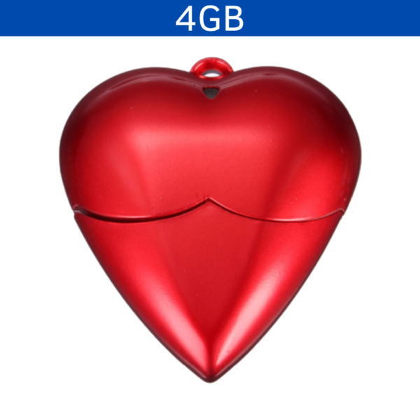 MEMORIA USB CORAZON 4GB (USB059-U) ROJO