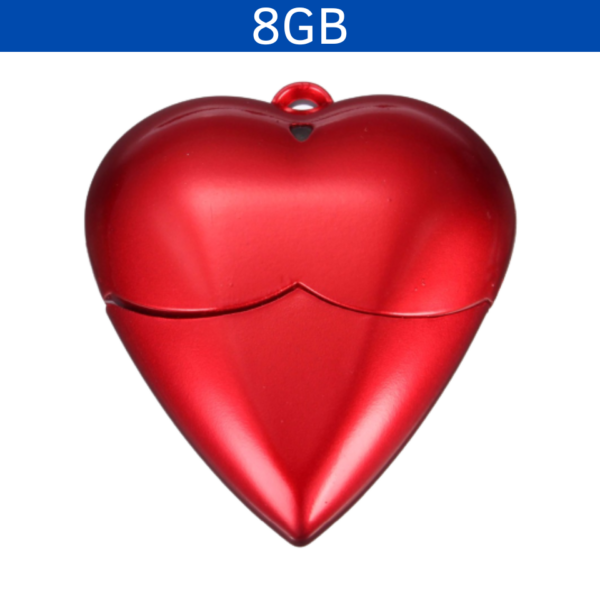 MEMORIA USB CORAZON 8GB (USB103-U) ROJO