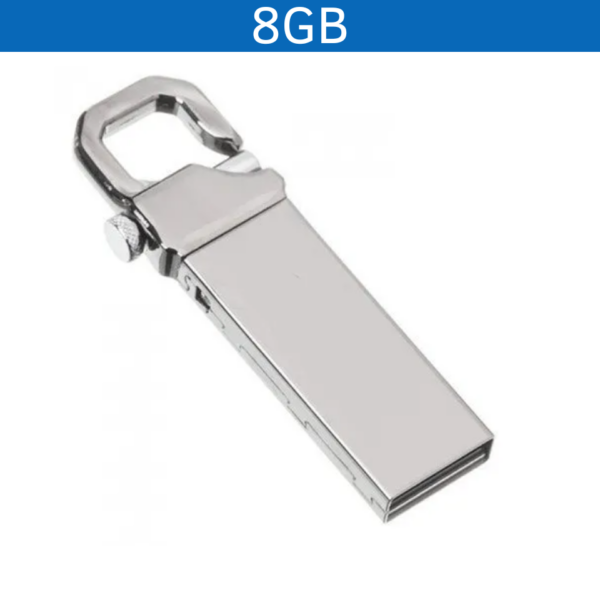 MEMORIA USB CANDADO 8GB (USB144-U) PLATA - Imagen 2