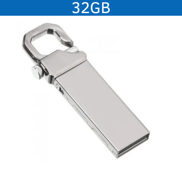 MEMORIA USB CANDADO 32GB (USB327-U) PLATA - Imagen 2