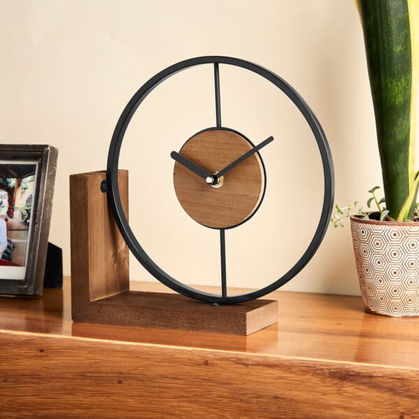 RELOJ OCEL GRIS MK 016 C (MADERA / METAL) - Imagen 4