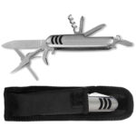 NAVAJA MULTIFUNCIONAL SMART NMB1 PLATEADO (ACERO INOXIDABLE / POLIÉSTER / A150072 /  ARTICULOS PROMOCIONALES)