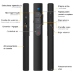 PRESENTADOR INALAMBRICO USB LASER RECARGABLE (TEC162-U) NEGRO - Image 3