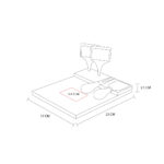 TABLA BEIGE PWT 210 BE (MÁRMOL / BAMBÚ / ACERO INOXIDABLE) - Image 3