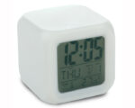RELOJ DE MESA MULTIFUNCIONAL CUBO RMF330 BLANCO (PLÁSTICO / A030014 /  ARTICULOS PROMOCIONALES)
