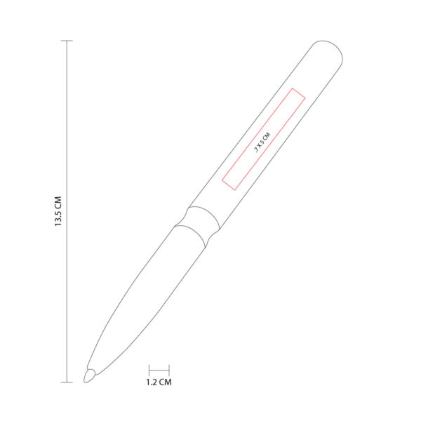 BOLÍGRAFO STYLO BLANCO RQ 1020 B (METAL) - Imagen 3