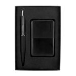 SET CHOMUTOV NEGRO SET 011 N (PLÁSTICO POWER BANK / ACERO INOXIDABLE BOLÍGRAFO)