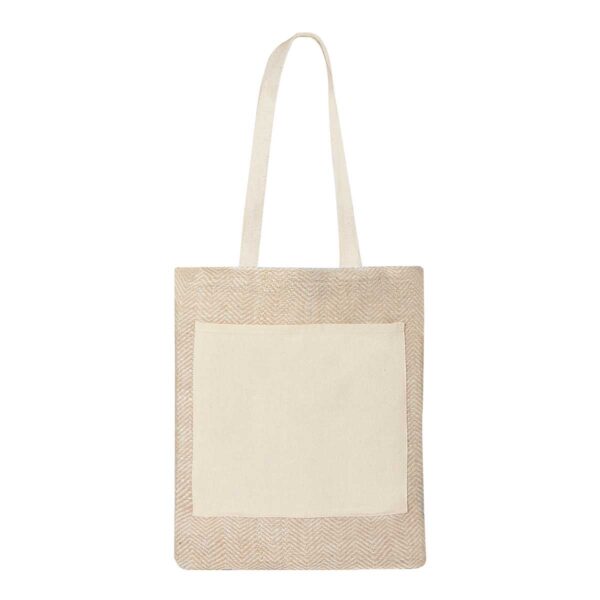 BOLSA LEIRIA BEIGE SIN 158 BE (YUTE / ALGODÓN) - Imagen 4