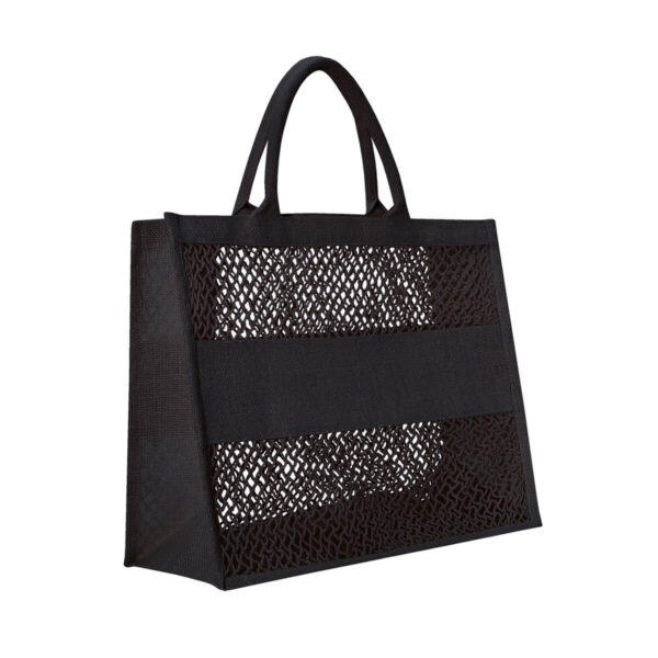 BOLSA ANTONELA NEGRO SIN 237 N (YUTE / ALGODÓN)