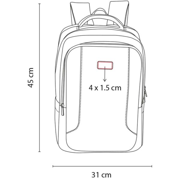 MOCHILA ATENA NEGRO SIN 404 N (POLIÉSTER / PVC) - Imagen 7