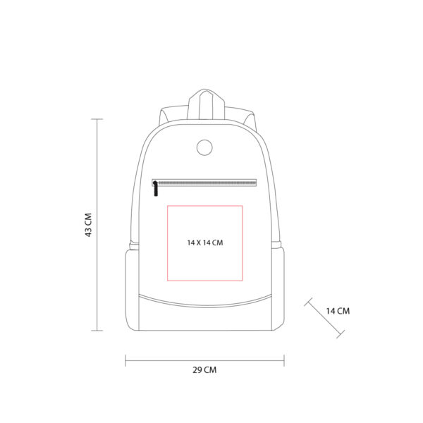 MOCHILA UBHAKA MORADO SIN 509 M (POLIÉSTER) - Imagen 3