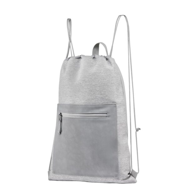 BOLSA-MOCHILA NUVEM GRIS SIN 616 G (POLIÉSTER / CURPIEL) - Imagen 2