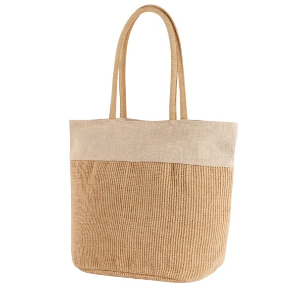 BOLSA BEIGE SIN 752 BE (YUTE / ALGODÓN) - Imagen 2