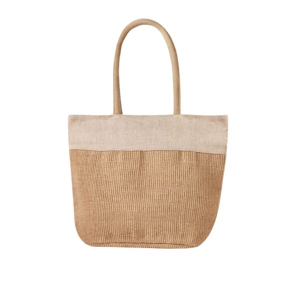 BOLSA BEIGE SIN 752 BE (YUTE / ALGODÓN) - Imagen 3