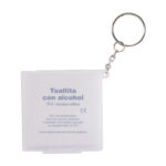 LLAVERO CON PADS DE ALCOHOL BLANCO SLD 052 B (PLÁSTICO)