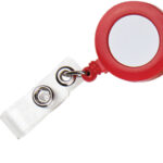 PORTA GAFETE YOYO SLK05 TRANSLUCIDO ROJO (PLÁSTICO / A120043 /  ARTICULOS PROMOCIONALES)