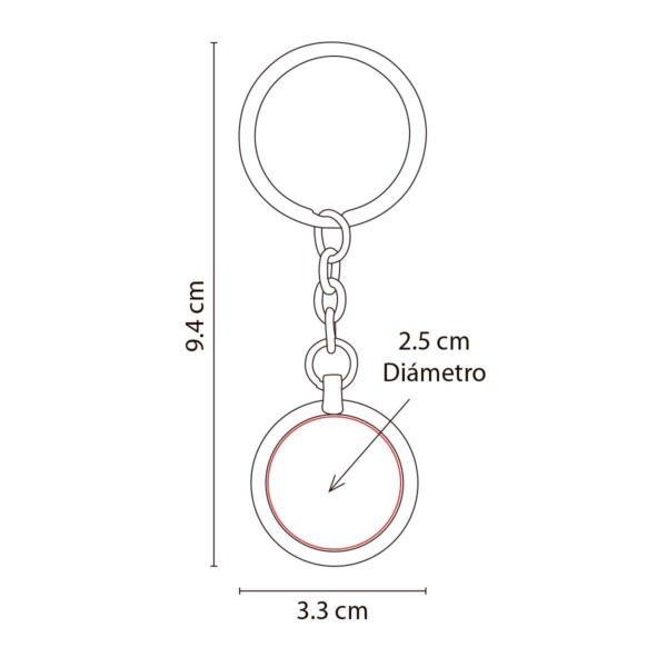 LLAVERO GOL GRIS METALICO SOC 045 (METAL) - Imagen 4