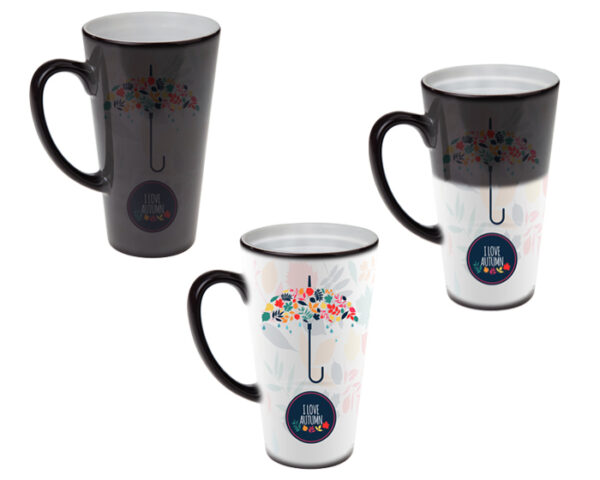 TAZA MAGICA CONICA DE SULIMACIÓN 14 OZ GIPSY SUB101 NEGRO (Cerámica) - Imagen 2