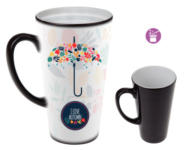 TAZA MAGICA CONICA DE SULIMACIÓN 14 OZ GIPSY SUB101 NEGRO (Cerámica) - Imagen 3