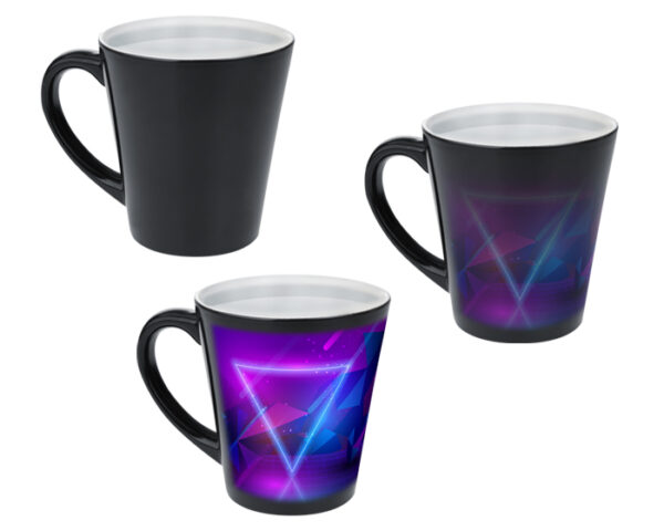 TAZA MAGICA CONICA DE SUBLIMACIÓN 12 OZ CIRCUS SUB103 NEGRO (Cerámica) - Imagen 2