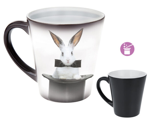 TAZA MAGICA CONICA DE SUBLIMACIÓN 12 OZ CIRCUS SUB103 NEGRO (Cerámica) - Imagen 3