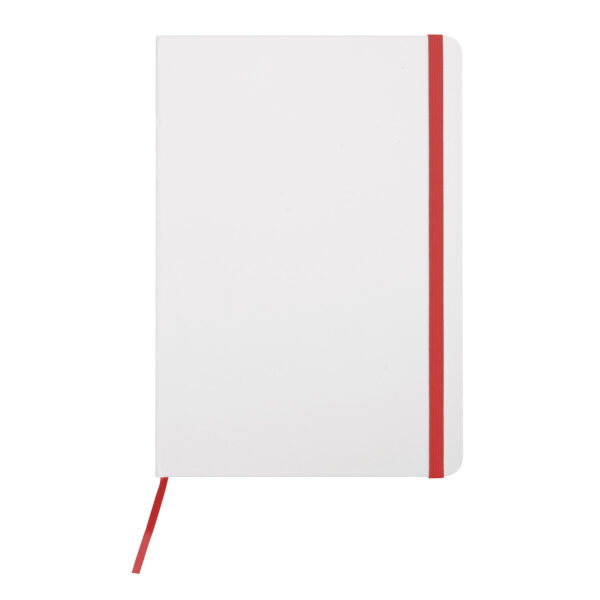 LIBRETA MEDIANA WHITE ROJO (T524)