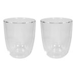 SET DE VASOS DE VIDRIO "DOUBLE" (T549 TRANSPARENTE)