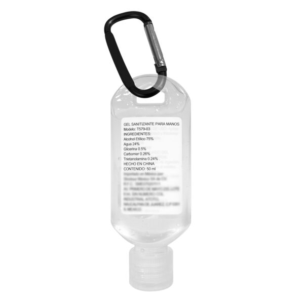 ALCOHOL EN GEL SANITIZANTE 50 ML NEGRO (T579) - Imagen 2