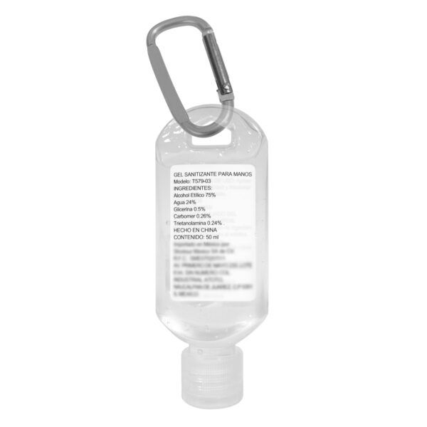 ALCOHOL EN GEL SANITIZANTE 50 ML PLATA (T579) - Imagen 2