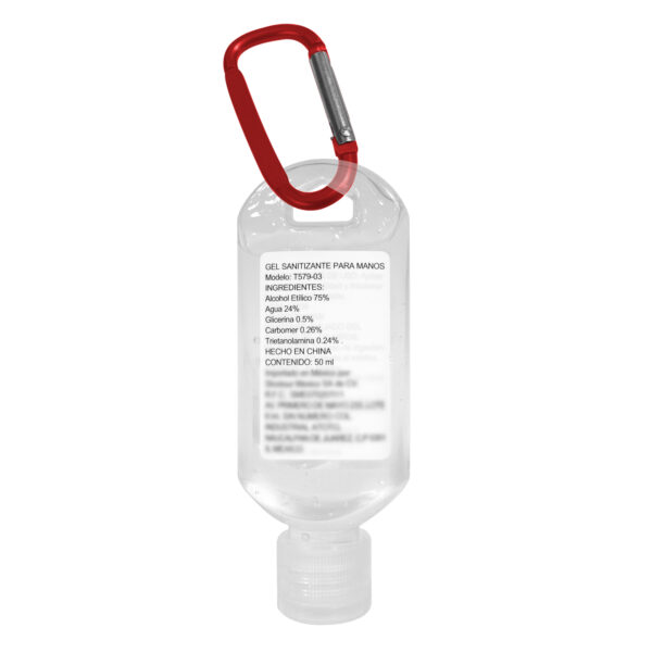 ALCOHOL EN GEL SANITIZANTE 50 ML ROJO (T579) - Imagen 2