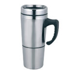 TERMO P/VIAJE 325 ML. OTTAWA TA17 PLATEADO (ACERO INOXIDABLE / PLÁSTICO / A040084 /  ARTICULOS PROMOCIONALES)