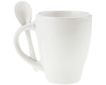 TAZA BICOLOR C/CUCHARA 12 OZ LONDON TAC11 BLANCO (CERÁMICA / A040097 /  ARTICULOS PROMOCIONALES)
