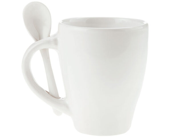 TAZA C/CUCHARA 12OZ. LONDON TAC11 BLANCO (Cerámica)