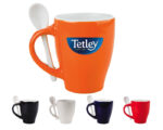 TAZA BICOLOR C/CUCHARA 12 OZ LONDON TAC11 NARANJA (CERÁMICA / A040100 /  ARTICULOS PROMOCIONALES) - Image 3