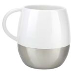 TAZA TAURÉ PLATA TAZ 012 S (PORCELANA / ACERO INOXIDABLE)