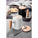 TAZA MALI BLANCO TAZ 045 B (PORCELANA / MADERA / ACERO INOXIDABLE) - Image 2