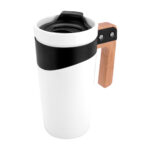 TAZA MARIELLA BLANCO TAZ 047 B (CERÁMICA / ACERO INOXIDABLE / MADERA)