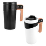 TAZA MARIELLA NEGRO TAZ 047 N (CERÁMICA / ACERO INOXIDABLE / MADERA) - Image 3