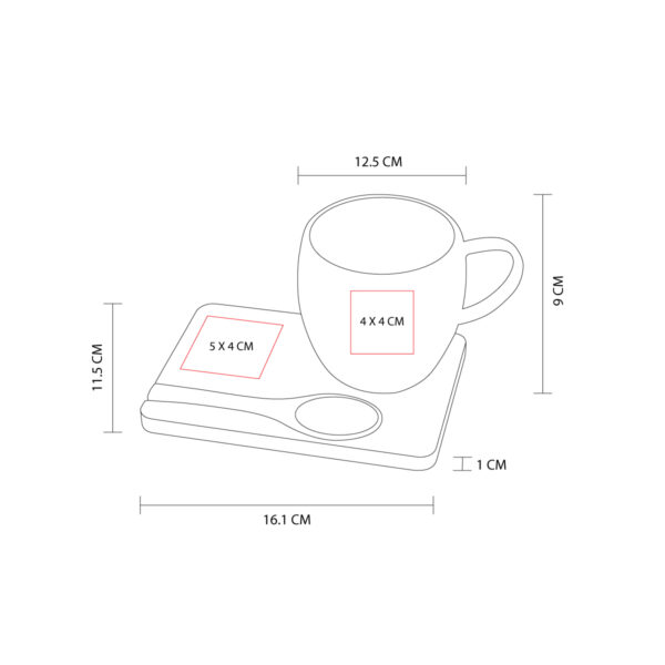 JUEGO TAZA DE CRISTAL BEIGE TAZ 051 BE (VIDRIO BOROSILICATO / BAMBÚ) - Imagen 4