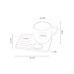 JUEGO TAZA DE CRISTAL BEIGE TAZ 051 BE (VIDRIO BOROSILICATO / BAMBÚ) - Image 4