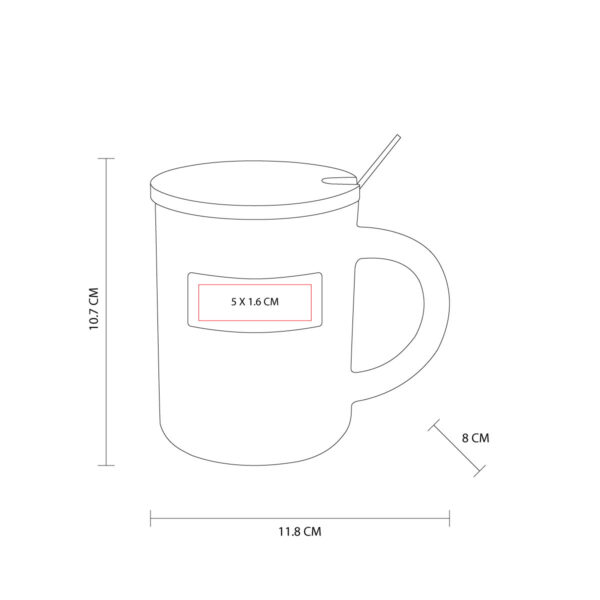 TAZA BAMBUSA AZUL TAZ 055 A (CERÁMICA / BAMBÚ / ACERO INOXIDABLE / METAL) - Imagen 3