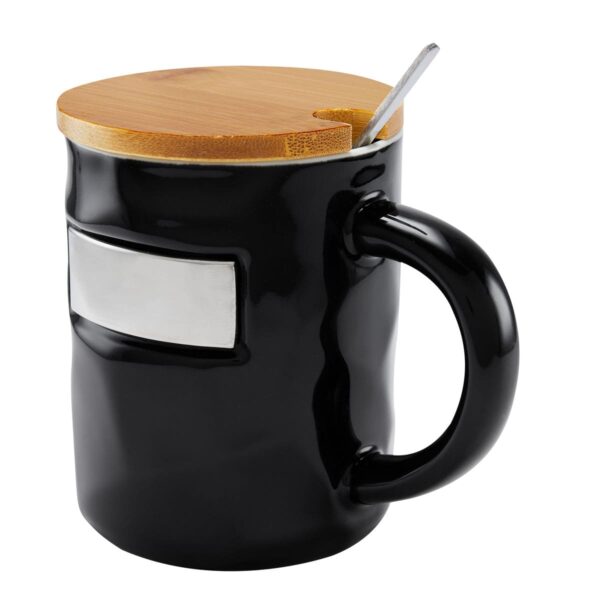 TAZA BAMBUSA NEGRO TAZ 055 N (CERÁMICA / BAMBÚ / ACERO INOXIDABLE / METAL)